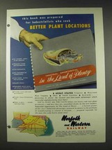 1948 Norfolk and Western Railway Ad - Plant Locations - $18.49