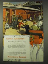 1948 Pennsylvania Railroad Ad - Holiday Homecoming - £14.53 GBP