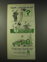 1948 Quaker State Oil Ad - What Did These Signs Say? - $18.49