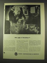 1948 RCA Television Ad - How Wide is Broadway? - $18.49