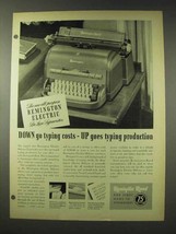 1948 Remington Rand Electric DeLuxe Typewriter Ad - $18.49
