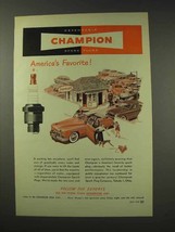 1949 Champion Spark Plugs Ad - America&#39;s Favorite - £14.78 GBP