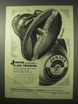 1950 Jensen G-610 Triaxial Loudspeaker Ad - $18.49