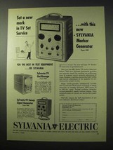 1950 Sylvania Marker Generator 501, Sweep Signal Ad - £14.50 GBP