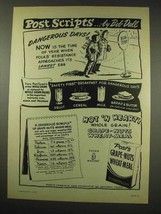 1949 Post&#39;s Grape-Nuts Wheat-Meal Cereal Ad - Bob Dall - £14.48 GBP