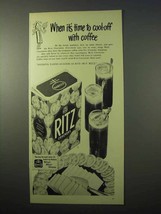 1951 Nabisco Ritz Crackers Ad - Cool-Off With Coffee - £13.82 GBP