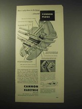 1950 Cannon Electric Plugs Ad - Those in Know - $18.49