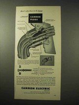 1950 Cannon Electric Plugs Ad - Those in Know Demand - $18.49