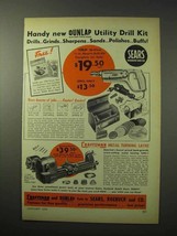 1950 Craftsman Metal Turning Lathe, Dunlap Drill Ad - $18.49