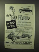 1950 Ford Car Ad - For Beauty and Brawn - $18.49