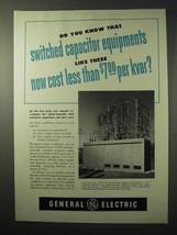 1950 General Electric Switched Capacitor Equipments Ad - £14.62 GBP