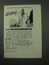 1952 Massachusetts Tourism Ad - History - £15.21 GBP