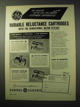 1950 General Electric Variable Reluctance Cartridges Ad - £14.26 GBP