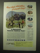 1950 Greyhound Bus Ad - High Adventure at Lowest Cost - £14.50 GBP