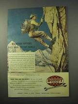 1951 Bonney Tools Ad - Mountain Toppers Tip-Top Tackle - $18.49