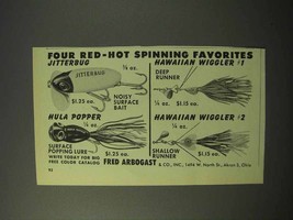 1951 Fred Arbogast Fishing Lures Ad - Hawaiian Wiggler - £14.54 GBP