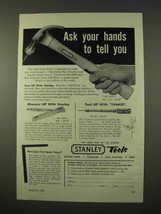 1954 Stanley Tools Ad - Tools: Hammer, Rule, Push Drill - £14.45 GBP