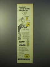 1951 Pennzoil Motor Oil Ad - Don&#39;t Let Quarts Torment - £13.80 GBP