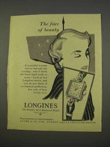 1955 Longines Watch Ad - The Face of Beauty - £14.78 GBP
