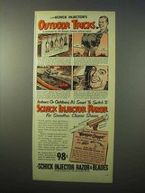 1951 Schick Injector Razor &amp; Blades Ad - Tricks - £14.44 GBP