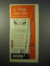 1951 South Bend Joe Bates Jr Spinning Fishing Rod Ad - £14.54 GBP