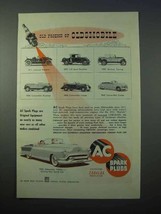 1953 AC Spark Plugs Ad - with 1953 Oldsmobile Fiesta - £14.78 GBP