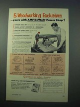 1953 AMF De Walt Power Shop Tool Ad - Woodworking - £14.65 GBP