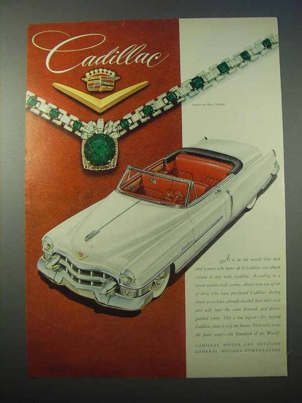1953 Cadillac Convertible Car Ad - $18.49