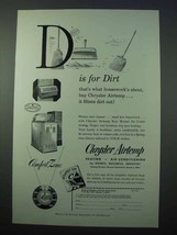 1953 Chrysler Airtemp Air Conditioning Ad - D for Dirt - £14.46 GBP