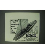 1953 Klepper 17-Foot Unsinkable Aerius Folding Boat Ad - £14.55 GBP