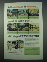 1953 Greyhound Bus Ad - All The Comforts, Convenience - £13.98 GBP