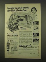 1954 Black & Decker Utility 6" Adjustable Saw Ad - £14.53 GBP