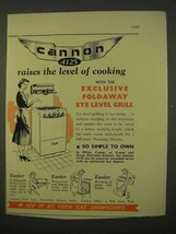 1954 Cannon A125 Cooker Ad - Raises the Level - $18.49