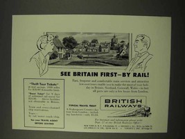 1954 British Railways Ad - See Britain First By Rail - £14.55 GBP