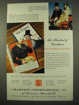 1954 Champion-International Paper Ad - Excellence - £14.78 GBP