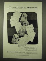 1954 Crane&#39;s Fine Papers Ad - The Gift Always in Season - £14.52 GBP