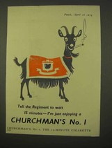 1954 Churchman's No. 1 Cigarettes Ad - The Regiment - $18.49