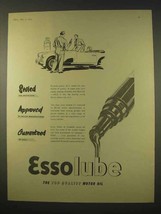 1954 Esso Essolube Motor Oil Ad - Approved - $18.49