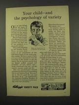 1956 Kellogg's Cereal Variety Pack Ad - Your Child - £14.53 GBP