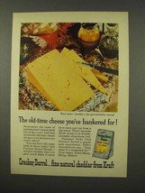 1956 Kraft Cracker Barrel Natural Cheddar Cheese Ad - Hankered For - £14.56 GBP