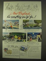 1954 Ford Car Ad - New England Has Everything - $18.49