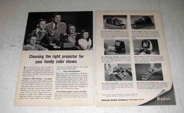 1954 Kodak Kodaslide Highlux III, Economy Projector Ad - $18.49