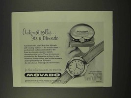 1956 Movado Watch Ad - Automatically - $18.49