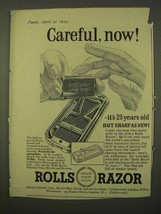 1954 Rolls Razor Ad - Careful, Now! - £13.89 GBP