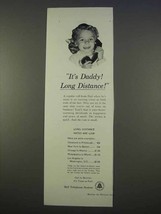 1955 Bell Telephone Ad - It&#39;s Daddy Long Distance! - £14.60 GBP