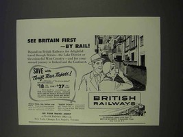 1955 British Railways Ad - See Britain First By Rail - £14.55 GBP