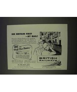 1955 British Railways Ad - See Britain First By Rail - £14.78 GBP