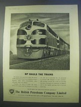 1955 BP Petroleum Ad - Hauls The Trains - £14.78 GBP