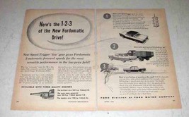 1955 Ford Fordomatic Drive Ad - Here&#39;s the 1-2-3 - £14.50 GBP