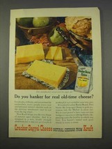 1955 Kraft Cracker Barrel Cheese Natural Cheddar Ad - $18.49